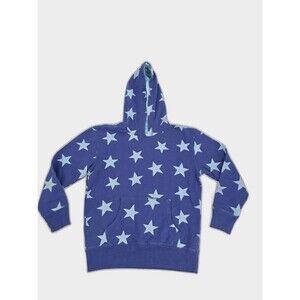 Mini Boden Girl Blue Star Hoodie Size 9-10